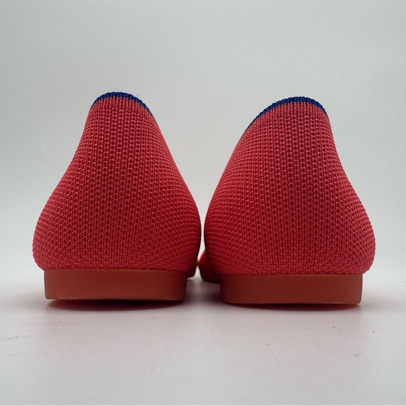 New Rothy’s The Point Flame Red Pointed Toe Flats Size 7 - Picture 5 of 11